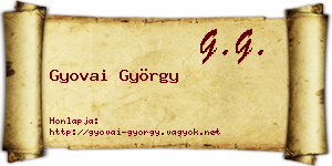 Gyovai György névjegykártya