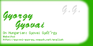 gyorgy gyovai business card